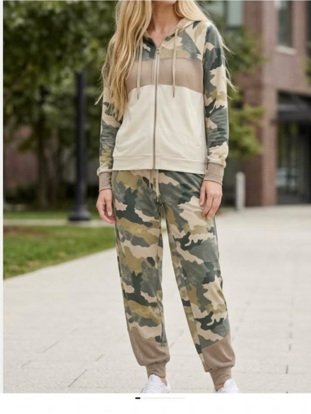 NWT Two Pc. Cotton Knit Zip Front Hoodie & Matching Joggers